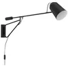 Image de Eglo Applique murale intérieure Loreto 1, luminaire d'intérieur orientable avec bras articulé, lampe de lecture, éclairage pour salon, chambre et bureau, métal noir et blanc, douille E27