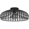 Image de Eglo Luminaire plafonnier Mogano 3, spot de plafond au design monochrome, lampe de plafond pour salon et couloir, métal noir, douille E27, Ø 43 cm