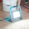 Image de EGLO Projecteur d'extérieur LED Avelar, noir/turquoise, largeur 31 cm, métal
