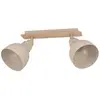 Image de EGLO Plafonnier Arrecife sable/aspect bois, à 2 lampes