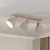 Image de EGLO Plafonnier Arrecife sable/aspect bois, à 3 lampes