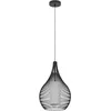 Image de Lampe suspendue Razoni 1 Steel Black E27 1x40W H: 110cm Ø42.5 cm Dimmable
