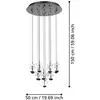 Image de Suspension EGLO Stars of Light Pianopoli noir 50x113 cm