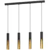 Image de EGLO Suspension LED Barbotto en noir/doré, à 4 lampes
