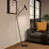 Image de EGLO Lampe sur pied LED Almudaina, noir, hauteur 157 cm, acier