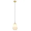 Image de EGLO Suspension Caprarola à 1 ampoule sur table de salle à manger, lampe de salle à manger en verre satiné et métal en laiton, suspension avec douille E27, Ø 20 cm