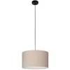 Image de Eglo Suspension luminaire Feniglia, lustre pour salon et salle à manger, lampe de plafond suspendue en lin naturel et métal noir, douille E27, Ø 38 cm