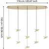 Image de Suspension LED EGLO Stars of Light Paratebueno laiton à 8 lampes