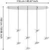 Image de Suspension LED EGLO Stars of Light Paratebueno, chrome, à 8 lampes.