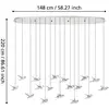 Image de Suspension LED EGLO Stars of Light Paratebueno chrome 17 ampoules
