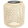 Image de EGLO LED Lampe de table solaire Marliano, éclairage extérieur pour jardin et terrasse, déco rotin balcon tissé, luminaire d'extérieur boho, IP44