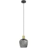 Image de EGLO Suspension Empoli, Ø 20 cm, noir/couleur laiton, acier