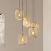 Image de EGLO Suspension Romazzina, sable, acier, Ø 50 cm, à 5 lampes