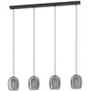 Image de EGLO Suspension Ciampino, noir, à 4 lampes