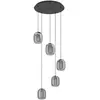 Image de EGLO Suspension Ciampino, noir, à 5 lampes