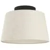 Image de EGLO Plafonnier Febres, Ø 35 cm, noir/blanc, tissu