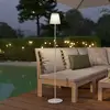 Image de EGLO Lampe de terrasse solaire à LED Scordiano-L, blanche, hauteur 120 cm