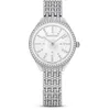 Image de Swarovski Montre Attract, fabriquée en Suisse, bracelet en métal pavé de cristaux, acier inoxydable, ton argenté