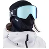 Image de Anon M4S Lunettes de neige cylindriques + lentille bonus + masque facial MFI® - Low Bridge Fit (noir, lentille : Perceive Variable Blue, Spare Cloudy Pink)