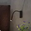 Image de Molto Luce applique murale LED Arok, noir/marron café, aluminium