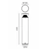 Image de Lampe pour socle LED « Mona » de Molto Luce, Ø 10 cm, aluminium, hauteur 45 cm