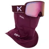 Image de Anon Lunettes de neige M6 + lentille bonus + masque facial MFI + étui (monture : cerise profonde, verres : rose nuageux, verres de rechange : bleu variable)