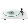 Image de Pro-Ject T2 W platine vinyle WiFi avec préampli phono, blanc satiné | Streaming WiFi vers appareils UPnP, préampli phono intégré, bras en aluminium 9 pouces, plateau en verre, Sumiko Rainier