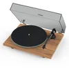 Image de Pro-Ject T1 EVO Tourne-disque   Entraînement par courroie, bras de lecture en aluminium, micros Ortofon OM 10, cache-poussière (noyer)