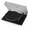 Image de Pro-Ject T1 EVO BT, platine vinyle Bluetooth aptX HD, Noir brillant | Émetteur Bluetooth aptX HD, préampli phono intégré, plinthe CNC sans plastique, plateau en verre 8 mm, Ortofon OM10