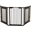 Image de Dreambaby Barrière de sécurité pour enfants Denver à 3 panneaux Adapta - Convient à une ouverture de 85,5 à 200 cm de large. 74 cm de haut - avec fonction Smart Stay Open - Noir - Modèle F2060BB