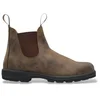 Image de Blundstone unisex. 585 Bottines en cuir 585 marron (37), Plat, 1 à 3 cm, Aucun, Casuel