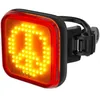 Image de Knog Blinder Feu arrière pour vélo, 100 lumens, Rechargeable par USB, feu arrière étanche, 8 Modes d'éclairage, Convient pour Guidon de 22-32 mm, visibilité de 450 m, Design de Paix
