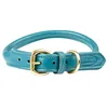 Image de Weatherbeeta Rolled Leather Dog Collar Small Teal