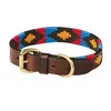 Image de Weatherbeeta Collier pour Chien Polo en Cuir - Cowdray Marron/Rose/Bleu/Jaune