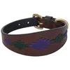 Image de Weatherbeeta Lurcher Collier en cuir pour chien Marron / violet/bleu sarcelle Taille XS