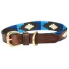 Image de Weatherbeeta Polo Collier en cuir pour chien Cowdray Marron/bleu/bleu Taille XS