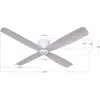 Image de Beacon Lighting Beacon Ventilateur de plafond Fraser blanc/chêne DC silencieux Ø 132 cm