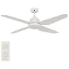 Image de Lucci Air Aria Ventilateur de plafond avec éclairage LED et télécommande Plastique ABS Blanc 18 W Diamètre 122 cm