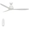 Image de LUCCI AIR Whitehaven Ventilateur de plafond avec télécommande ABS 35 W 142 cm, ABS Métal, Blanc., 142 cm Durchmesser