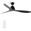 Image de LUCCI AIR Ventilateur de plafond Airfusion Whitehaven avec télécommande - Ventilateur de plafond plat - Diamètre : 142 cm