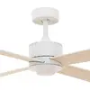 Image de Beacon Lighting Beacon Ventilateur de plafond avec lumière Newport, blanc/chêne, silencieux