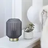 Image de Beacon Lighting Beacon Lampe à poser Clancy, abat-jour en verre gris fumé, hauteur 17 cm
