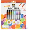 Image de Tiger Tribe Lot de 8 stylos de peinture à double pointe avec pointes rondes et pinceaux, kits de coloriage pour enfants, travaux manuels et papeterie, cadeaux d'art sans désordre, à partir de 5 ans