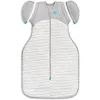 Image de Love To Dream Sac de Transition Swaddle Up Medium 6-8,5 kg, Blanc, Coupe ajustée, Ailes Amovibles, Indice de Protection 2,5 Tog (16-20 °C), Lavable en Machine et Double Fermeture éclair