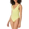 Image de Seafolly Maillot de bain une pièce en V profond avec bretelles dans le dos pour femme, Sea Dive Lime Light, 48