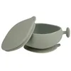 Image de b.box Bol Ventouse pour Bébé + Couvercle | Socle Ventouse Solide | Poignée Unique pour un Maximum de Stabilité | 100% Silicone Platine | Adapté au Lave-Vaisselle | Dès 6 Mois