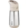 Image de b.box Bouteille isotherme avec paille, isolation du froid, rétention de la chaleur, type One Push, passe au lave-vaisselle [b.box authentique] [bouteille en acier inoxydable] (latte, 350 ml)