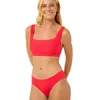 Image de Rip Curl Haut court de surf D-dd de qualité supérieure pour femme, hibiscus rouge, M