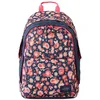 Image de RIP CURL Sac à Dos Fille Double Dome 24L - Polyester recyclé - Sac Scolaire 2 cpts CM1 CM2-41 x 30 x 20 cm - Imprimé Fleuri Marine/Rose