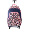 Image de Rip Curl Sac à dos à roulettes fille Ozone 30L imprimé fleuri marine/rose - Polyester recyclé - Sac scolaire trolley CE2 CM1 CM2